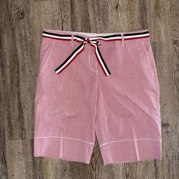 LOFT • Striped Bermuda Shorts - Picture 1 of 8
